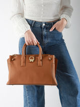 Sac Port Main M Equestre Cuir Etrier Beige equestre EEQT142M-vue-porte