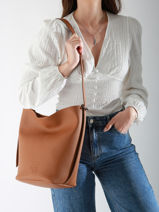 Sac Port paule Sac  Dos M Cavalier Cuir Etrier Beige cavalier ECLR126M-vue-porte