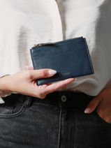 Card Holder Tradition Leather Etrier Blue tradition ETRA094M-vue-porte